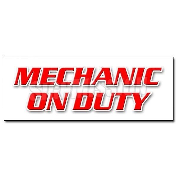 MECHANIC ON DUTY DECAL sticker repair shop automotive tools maintenance, D-12 Mechanic On Duty, Signmission, Mfr#: D-12 Mechanic On Duty